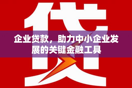 南澳企业贷款，助力中小企业发展的关键金融工具