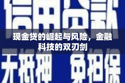 南澳现金贷的崛起与风险，金融科技的双刃剑