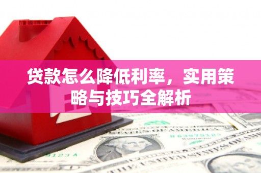 南澳贷款怎么降低利率，实用策略与技巧全解析